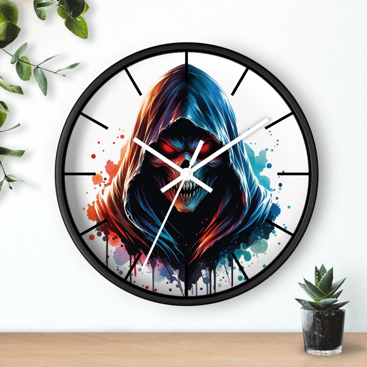 Gothic Skull Wall Clock