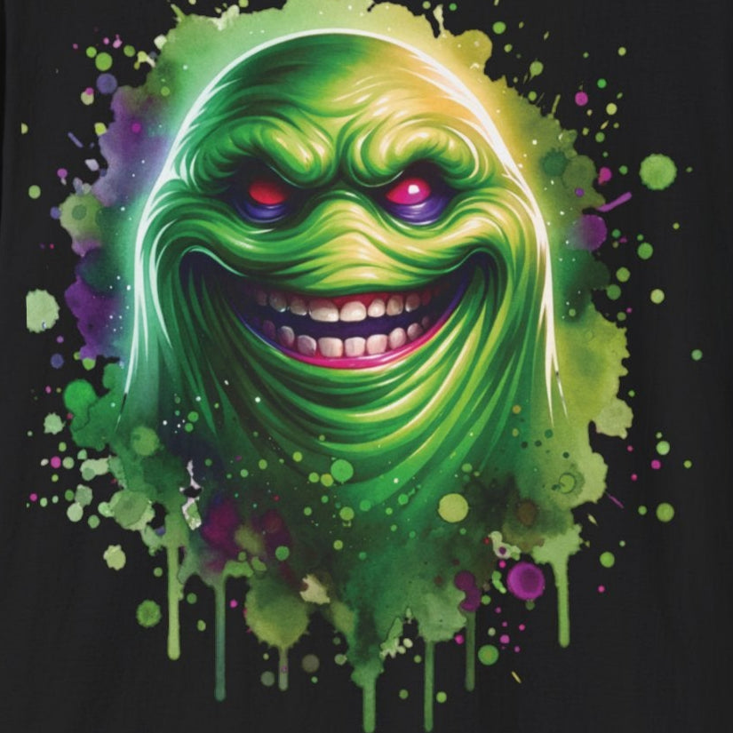 Slimey Ghost Spector Horror Fun Unisex Soft style T Shirt Men Women