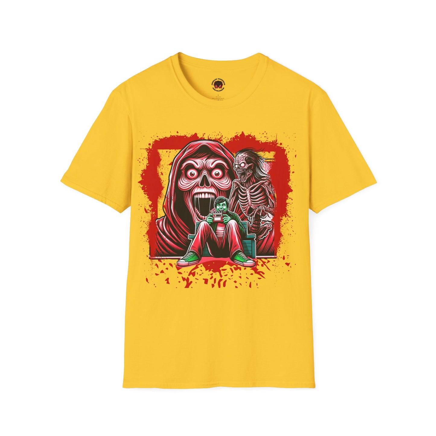 Horror Addict Creepy Skull Bloody Unisex Soft style T-Shirt Mens Womens