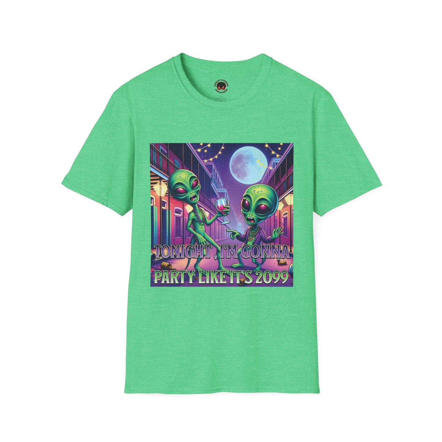 Alien Party Unisex T-Shirt - Party Like It's 2099 Design