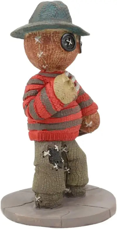 Pinheads Voodoo Style Button Eyes Freddy Waiting On The Kids From Elm Street Krueger Mini Resin Statue