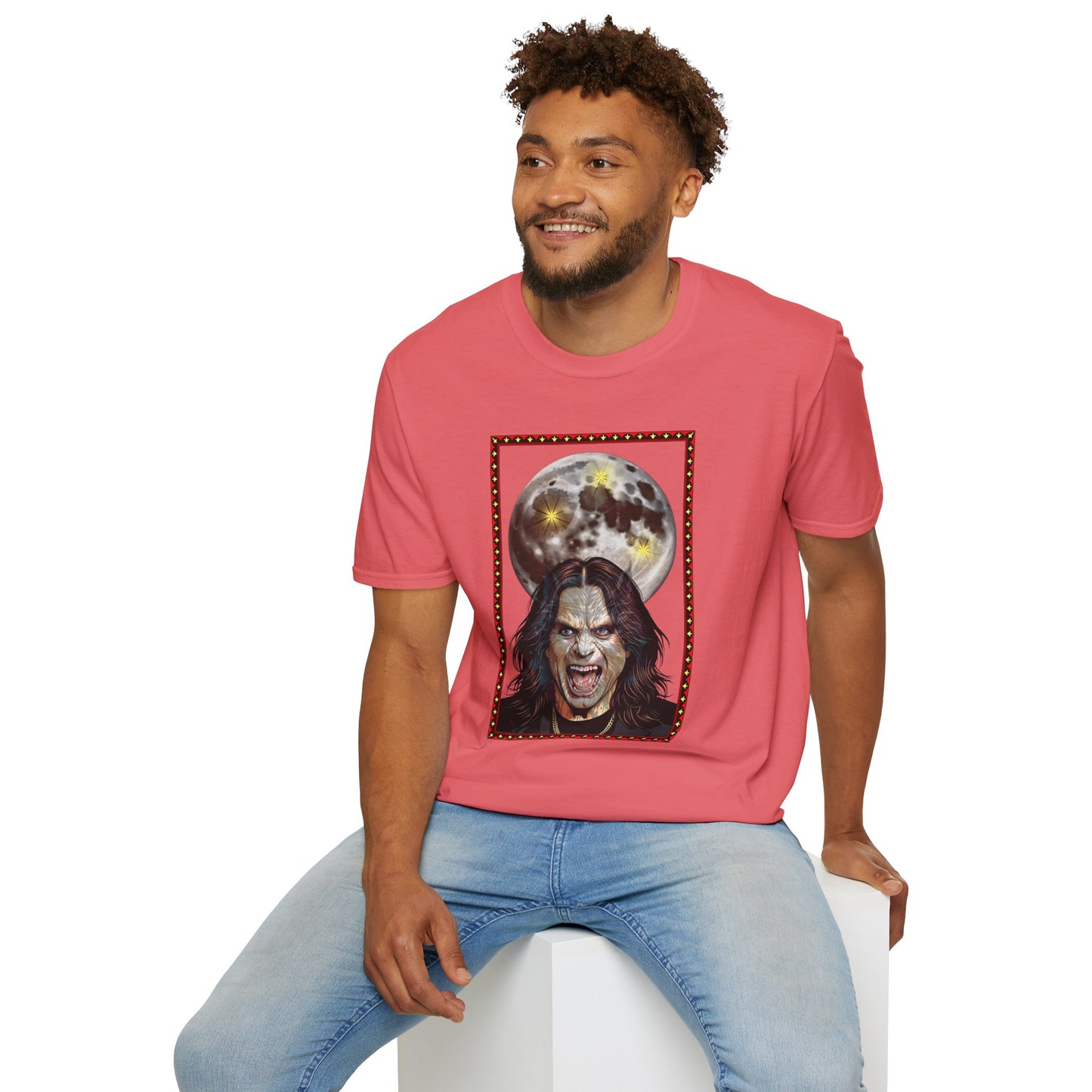 Ozzy Bark At The Moon Unisex T-Shirt - Werewolf Design