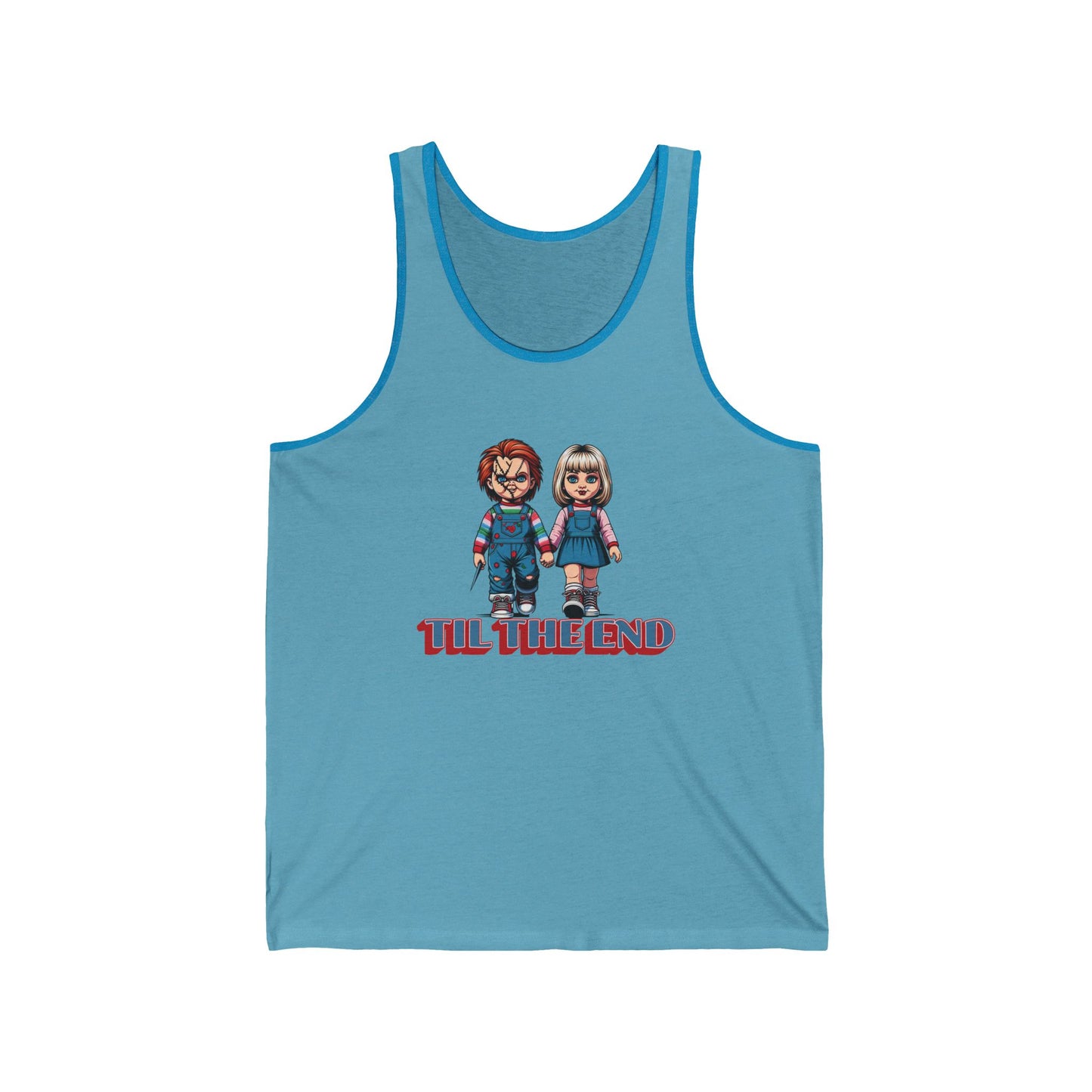 Til The End Horror Couple Unisex Jersey Tank Top