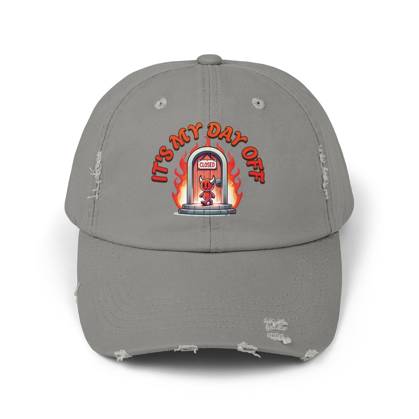 Little Devil It's My Day Off Unisex Distressed Baseball Cap Hat