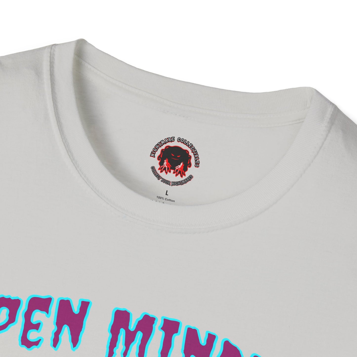 Zombie Unisex T-Shirt with Open Minded Slogan