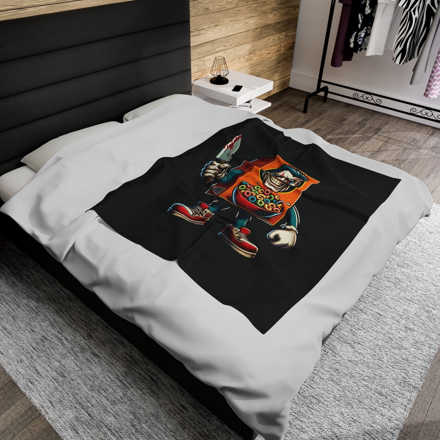 Velveteen Plush Blanket - Cereal Killer Design