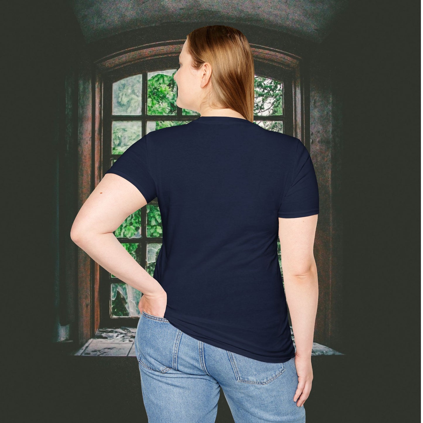 Nobody Cares Run Faster - Michael Running Myers on Halloween Horror Fun with Skulls Shirt - Unisex Softstyle T-Shirt