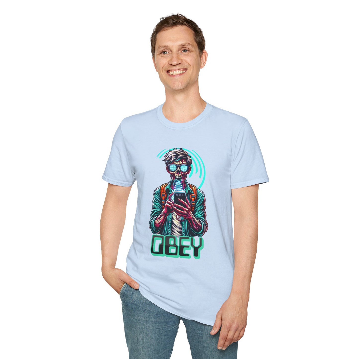 Brain Washing "Obey" Cell Phone Design - Unisex T-Shirt