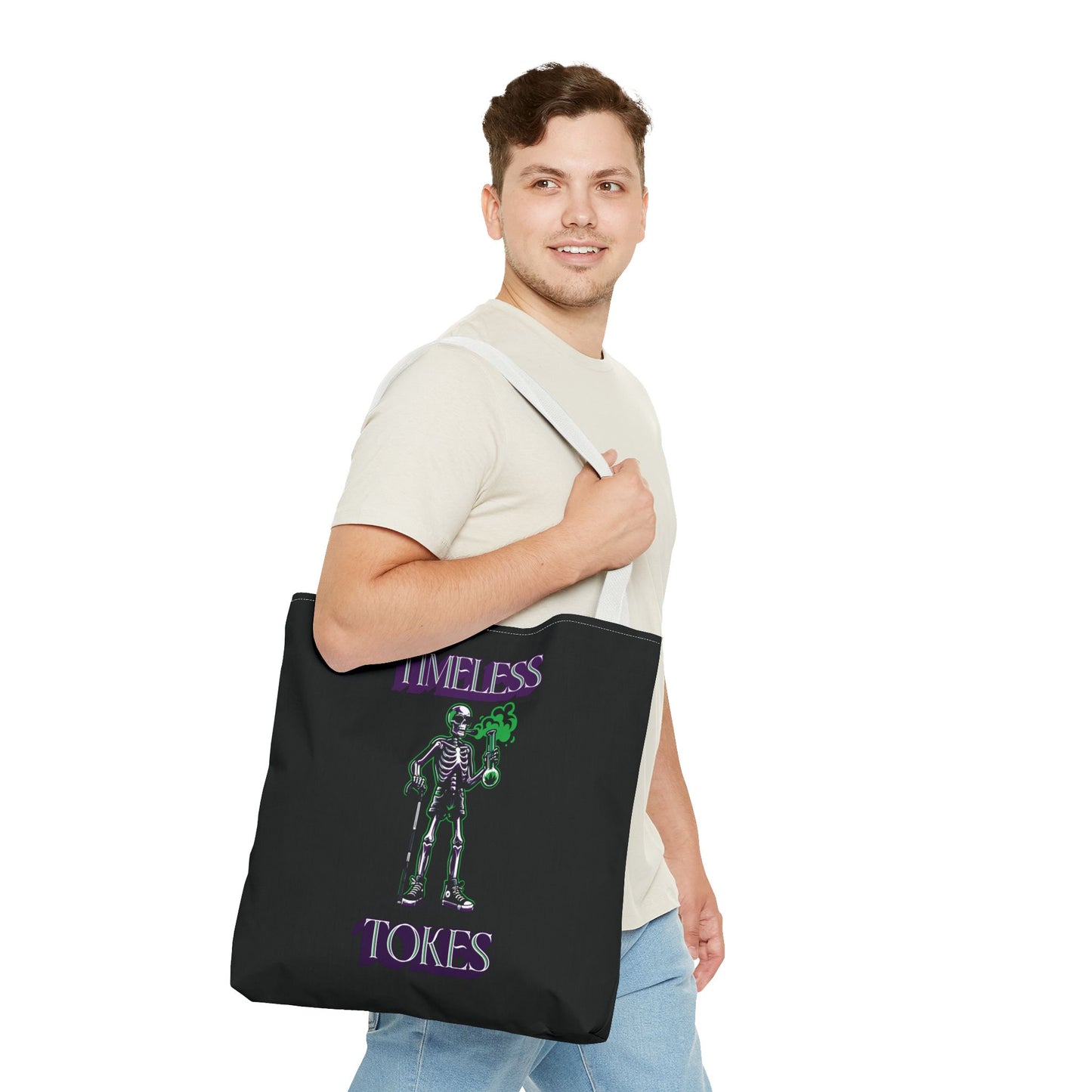Tote Bag - Timeless Tokes Skeleton Weed Lover Design