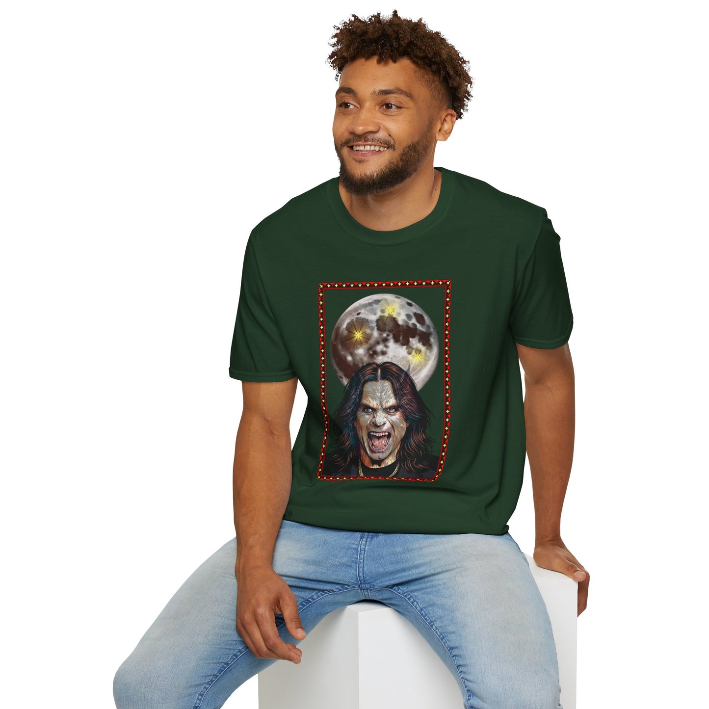 Ozzy Bark At The Moon Unisex T-Shirt - Werewolf Design