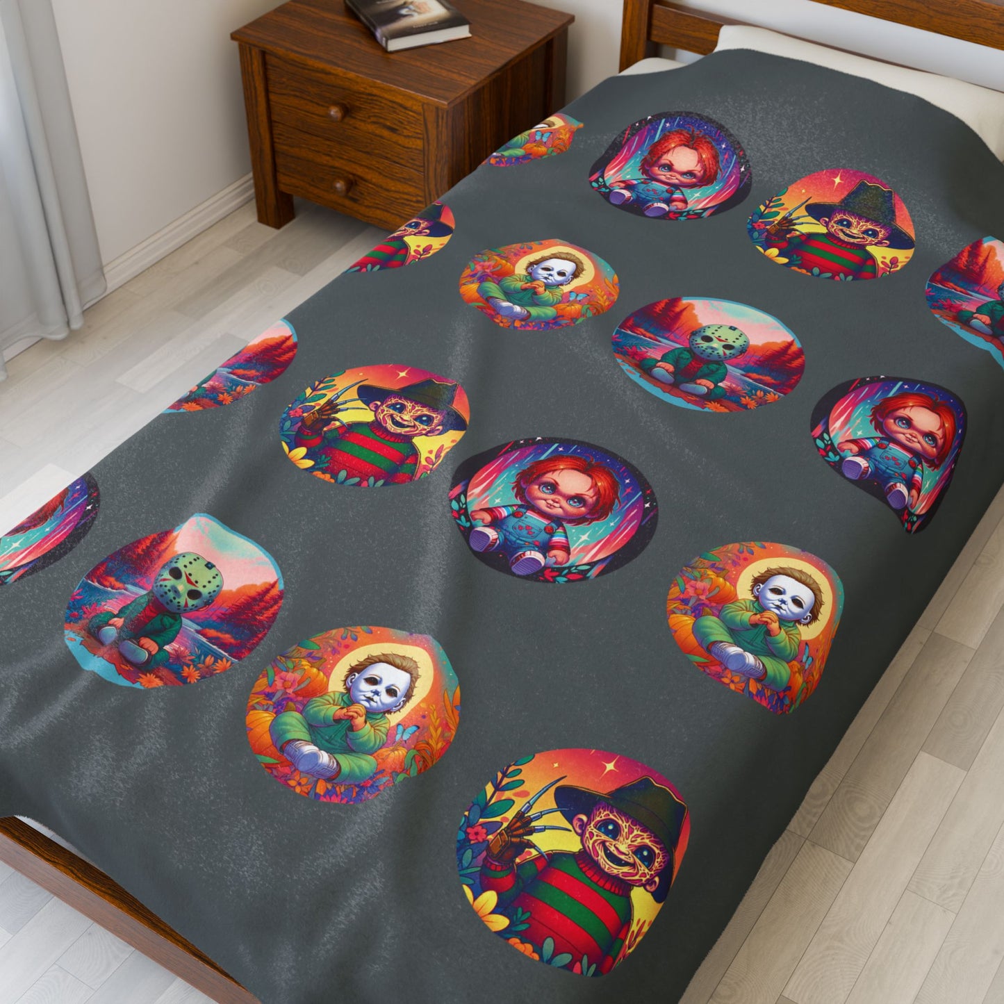 Baby Throw Blanket - Slash Pals Michael, Freddy, Jason, Chucky