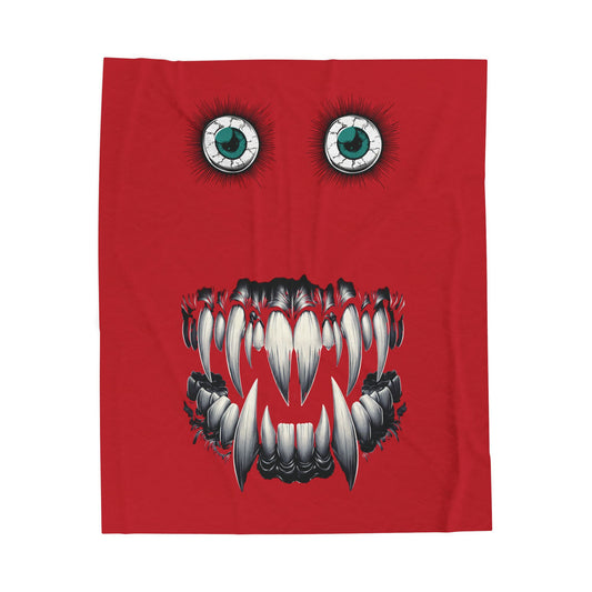Eerie Eyes Monster Plush Blanket