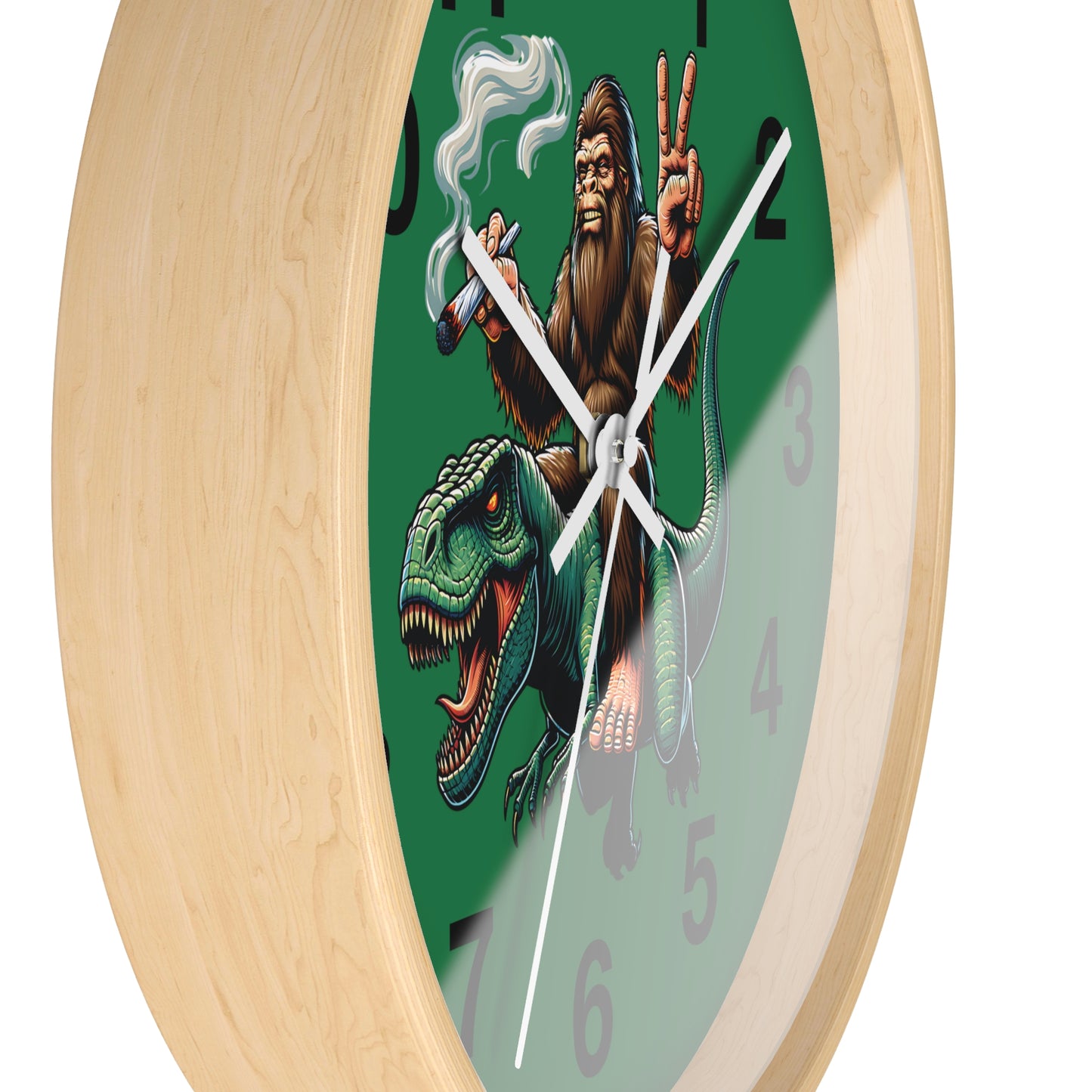 420 Bigfoot & T Rex Wall Clock