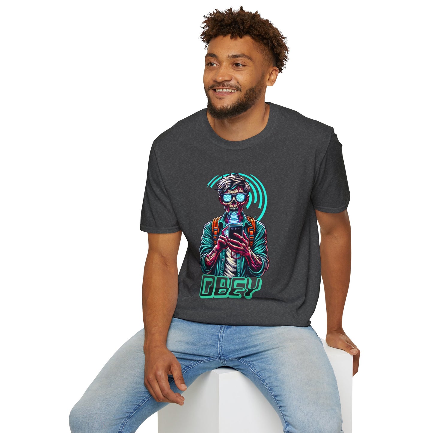 Brain Washing "Obey" Cell Phone Design - Unisex T-Shirt