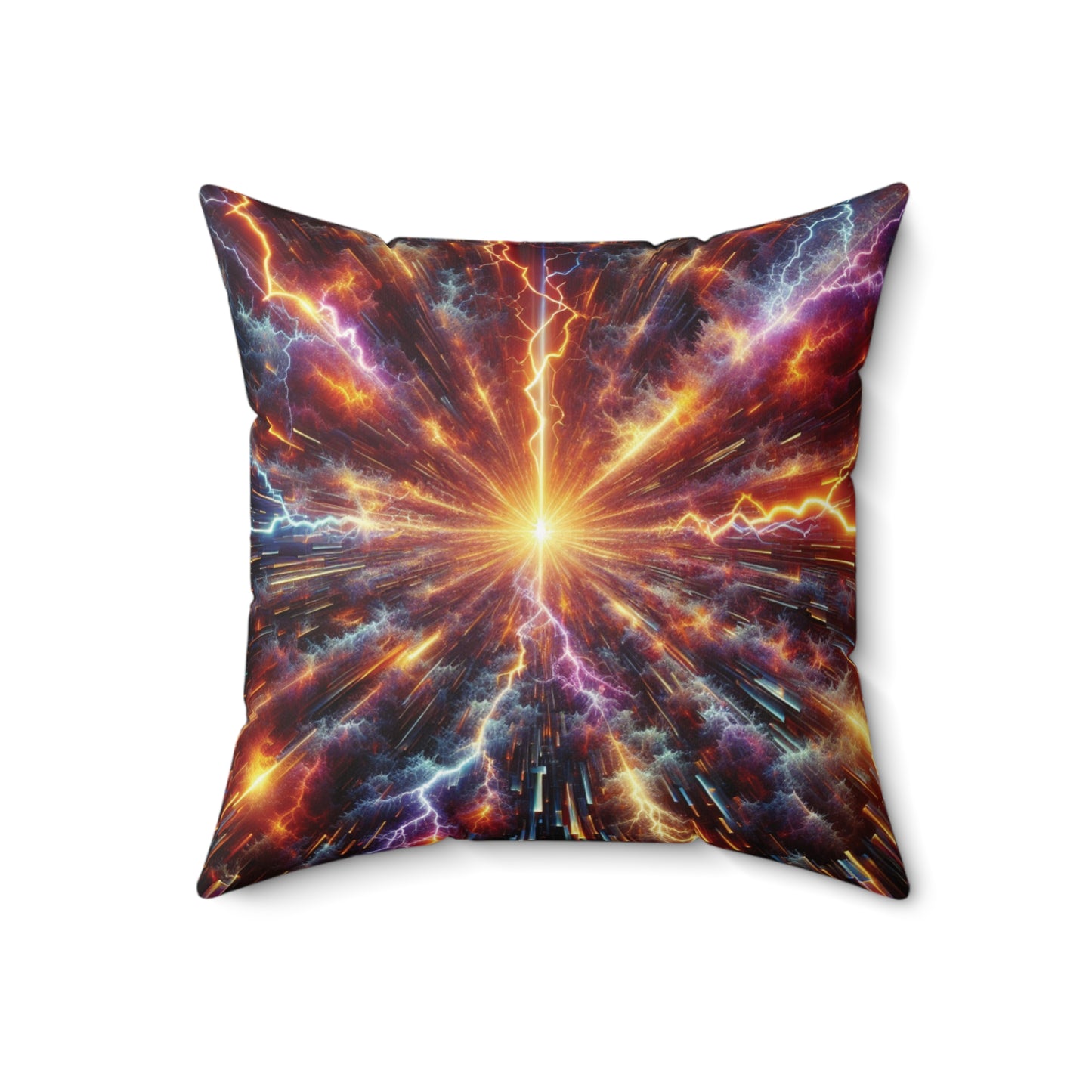 Lightning Positive Energy Square Throw Pillow