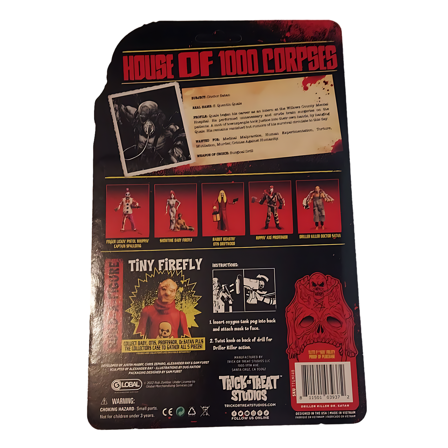 Trick or Treat Studios House of 1000 Corpses Dr Satan 5" Action Figure