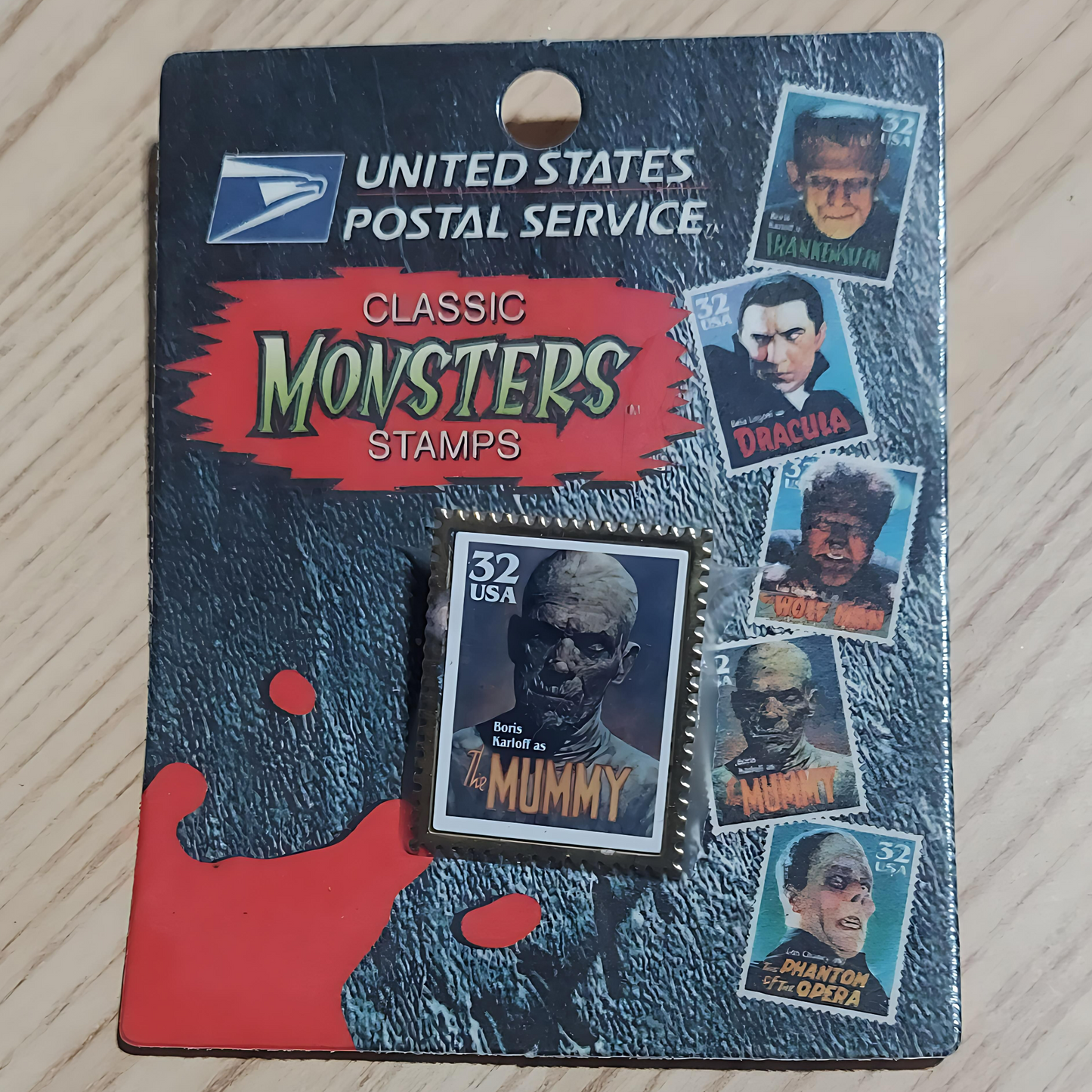 1997 USPS Universal Monsters Mummy Stamp Pin