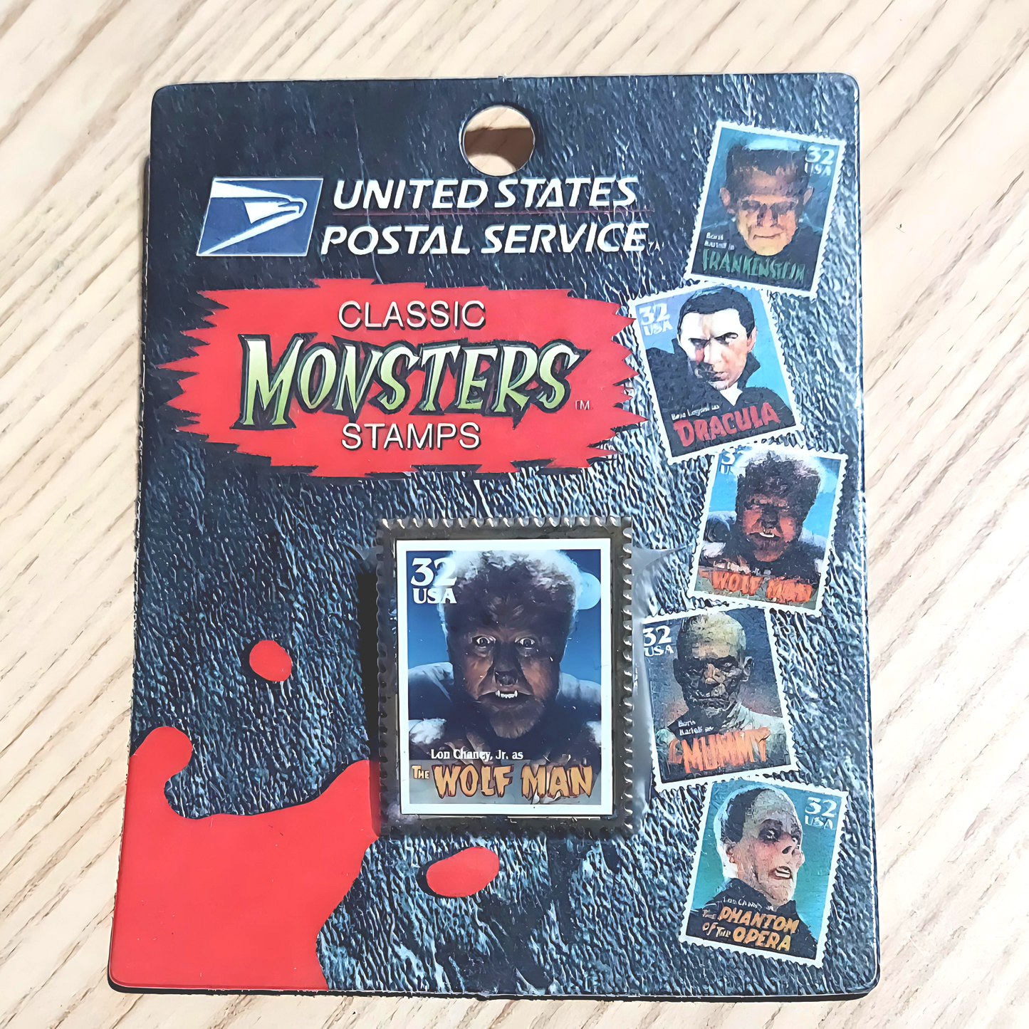 1997 USPS Universal Monsters Wolfman Stamp Pin