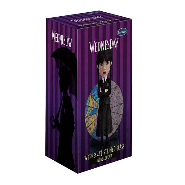 Royal Bobbles The Addams Family Wednesday Stained Glass Collectible Bobblehead