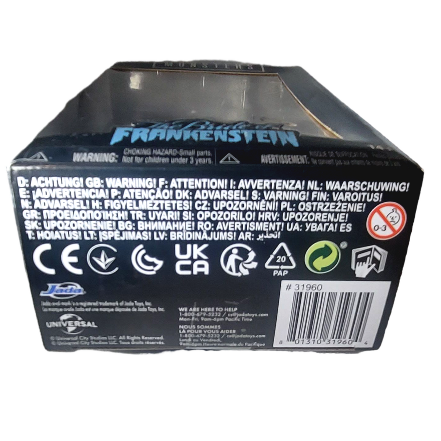 Universal Monsters Jada Toys Bride Of Frankenstein Action Horror Figure Brand New In Box