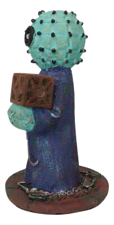 Pinheads Voodoo Style Button Eyes Pin Man Raise The Hell Puzzle Box Horror Fun Mini Resin Statue Figurine