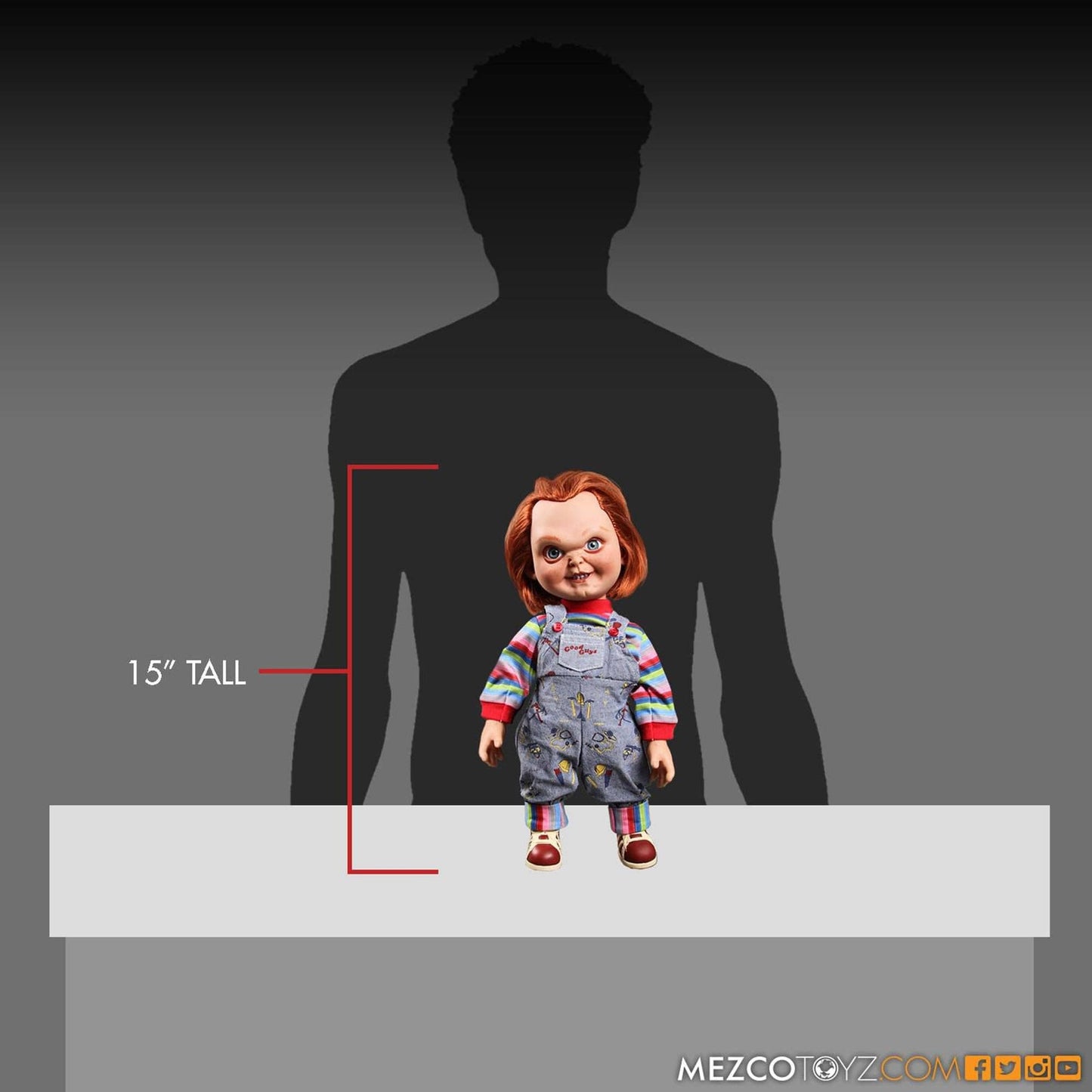 Mezco Child's Play 15" Good Guy Chucky Talking Action Figure
