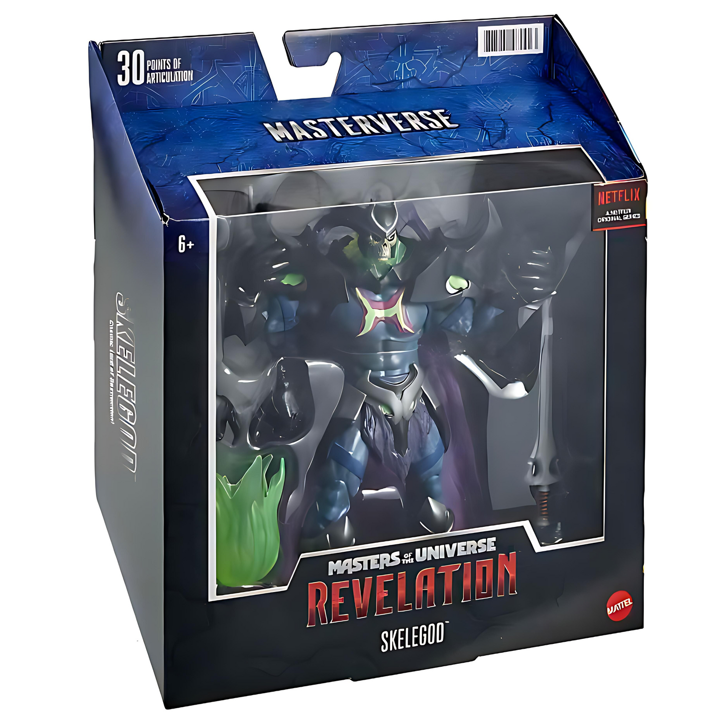 Netflix Mattel Masters Of The Universe Revelation Masterverse Power Of Grayskull Skeletor Skelegod Action Figure, 9" He Man Motu New