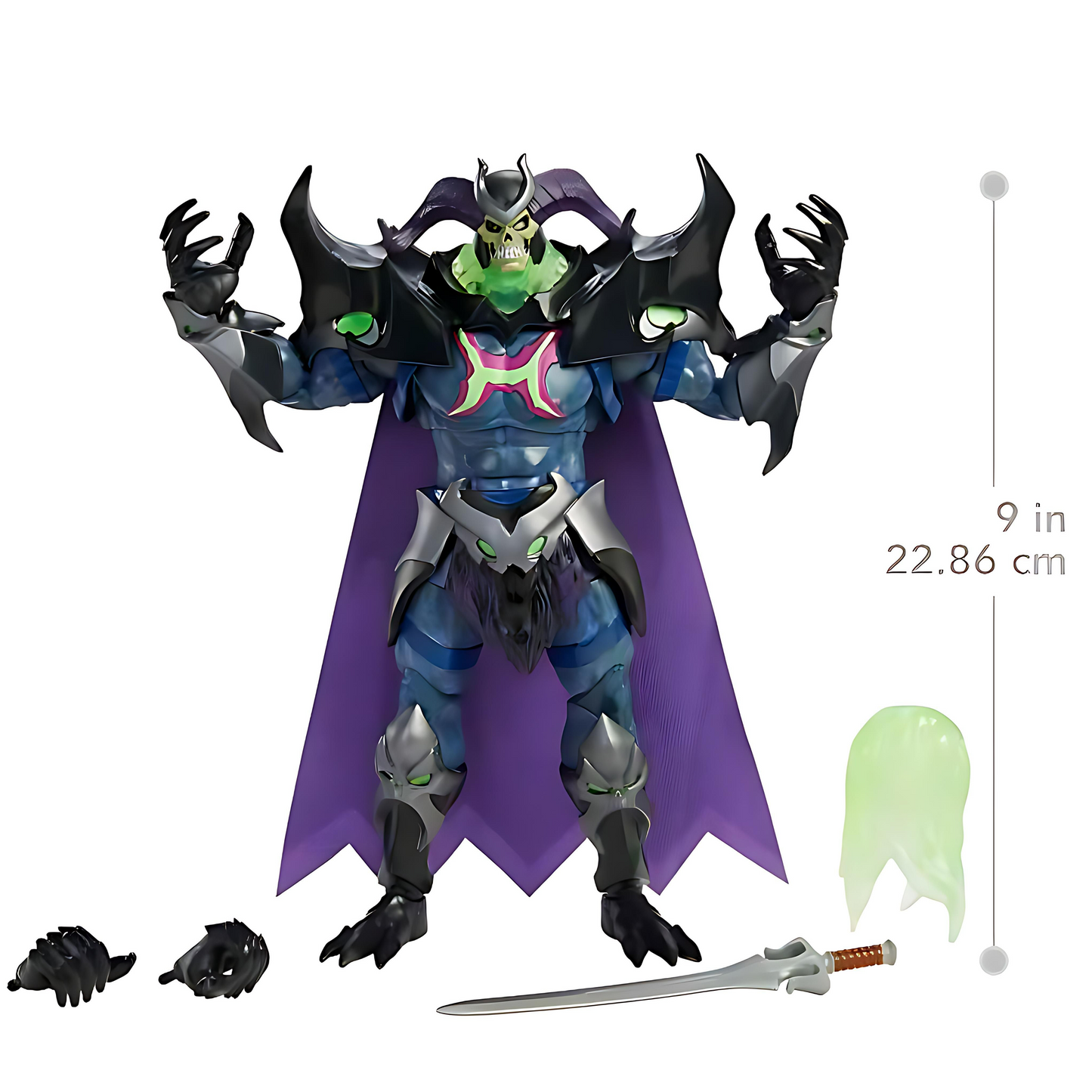 Netflix Mattel Masters Of The Universe Revelation Masterverse Power Of Grayskull Skeletor Skelegod Action Figure, 9" He Man Motu New