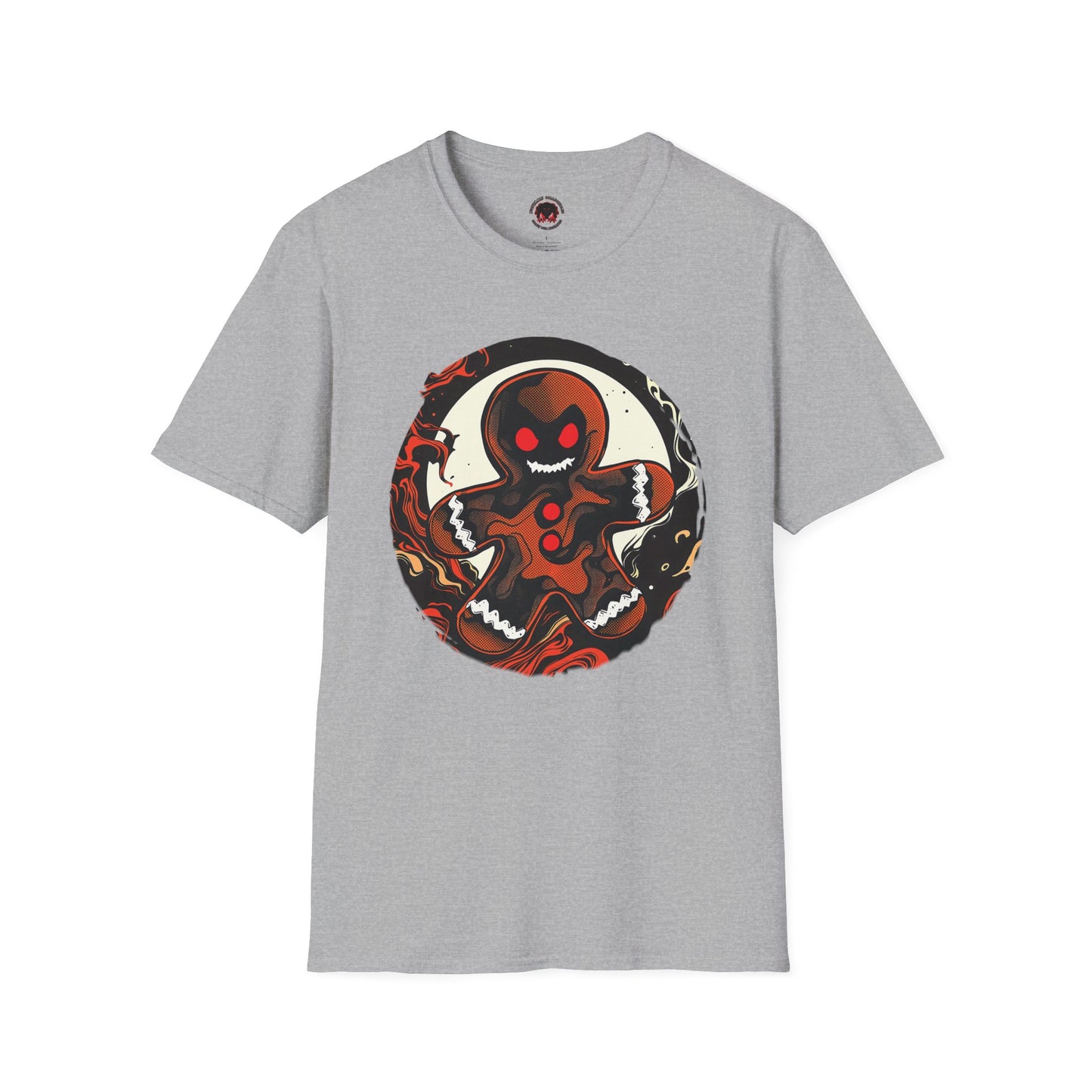 Evil Gingerbread T-Shirt – Spooky Holiday Horror Cookie Design