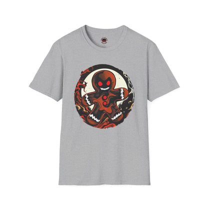Evil Gingerbread T-Shirt – Spooky Holiday Horror Cookie Design
