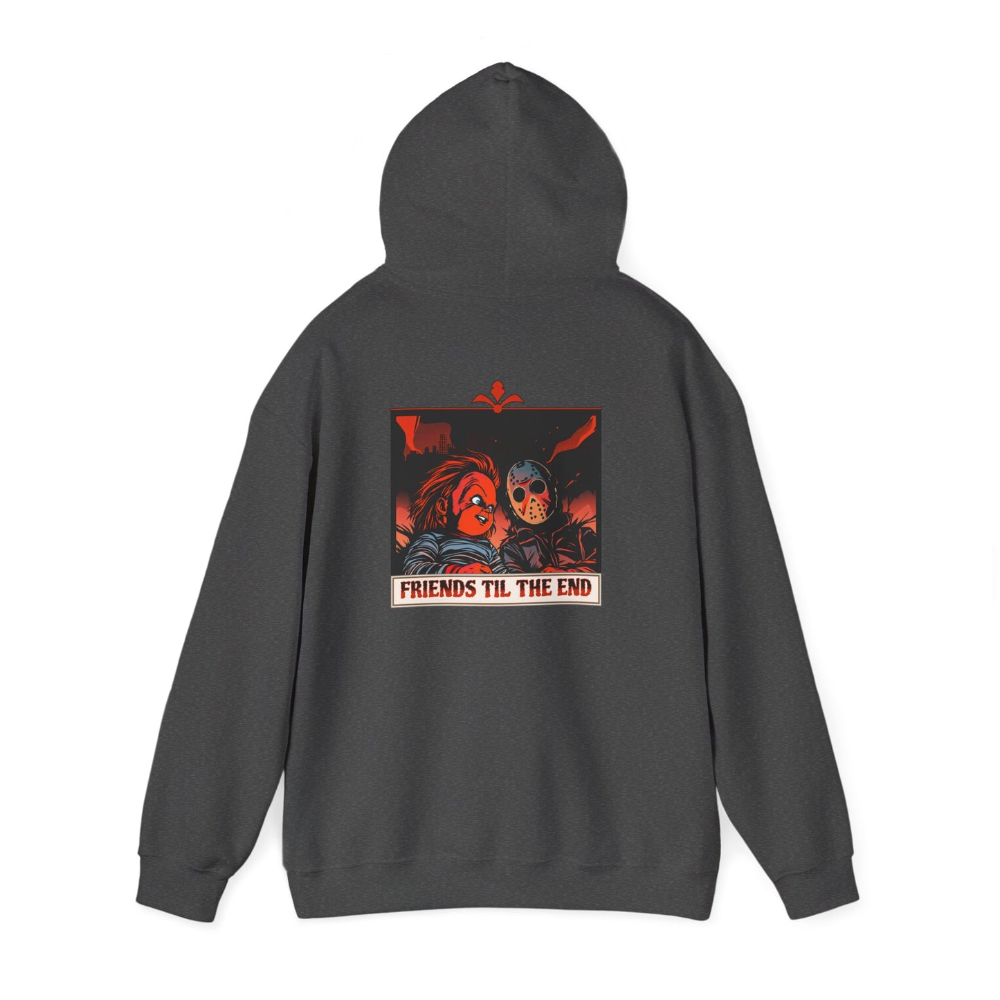 Hoodie - Friends Til The End Horror Movie Icon Friends Graphic Hoodie