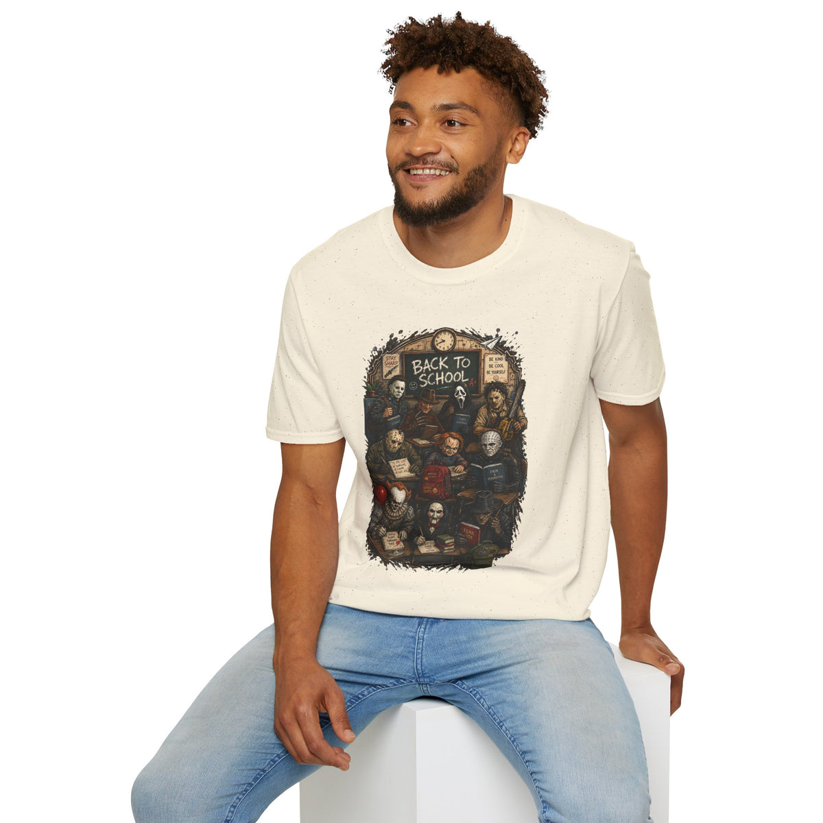 "Back to School" Horror Movie Character Class Portrait - T Shirt
