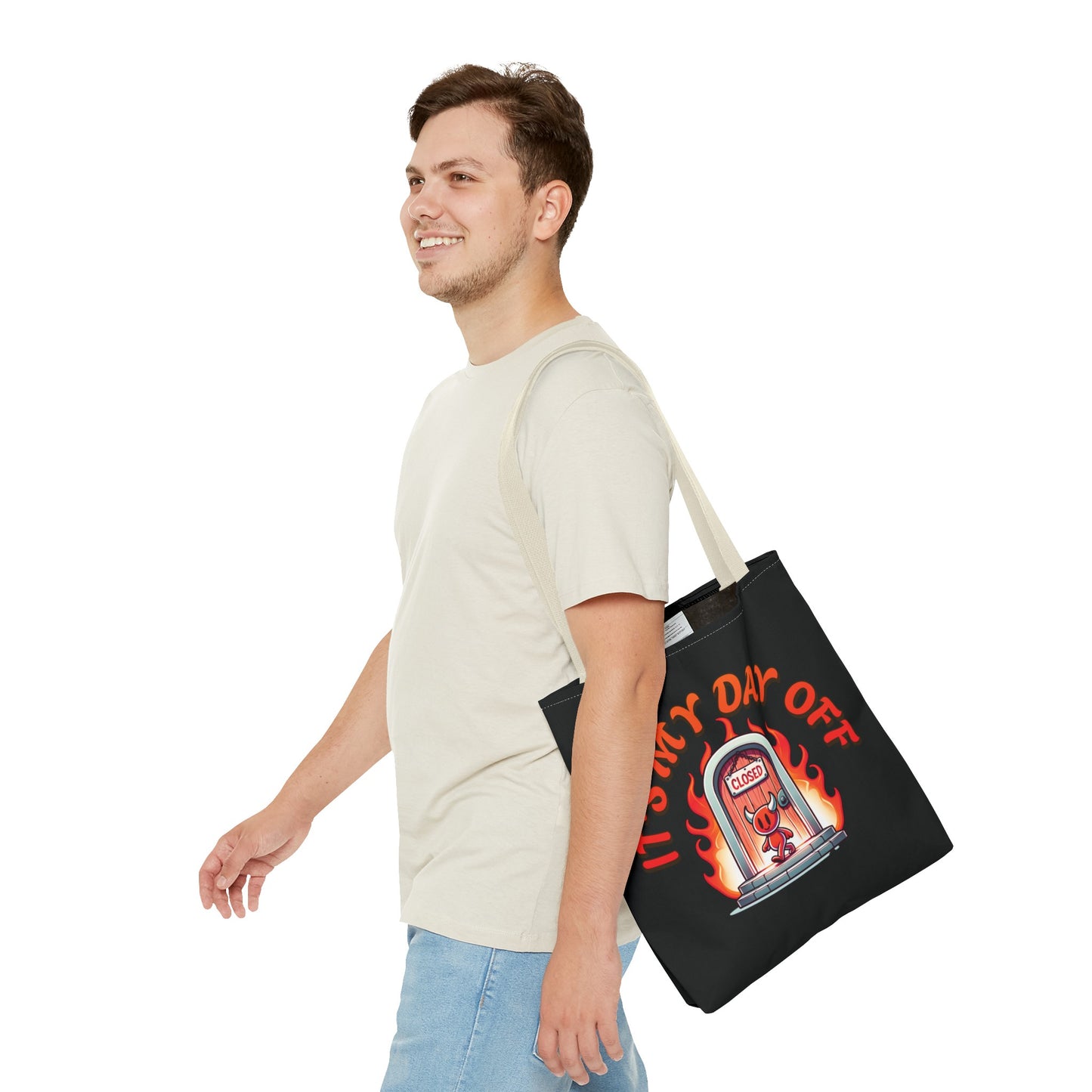 Little Devil It's My Day Off Shoulder Carry Tote Bag (AOP)