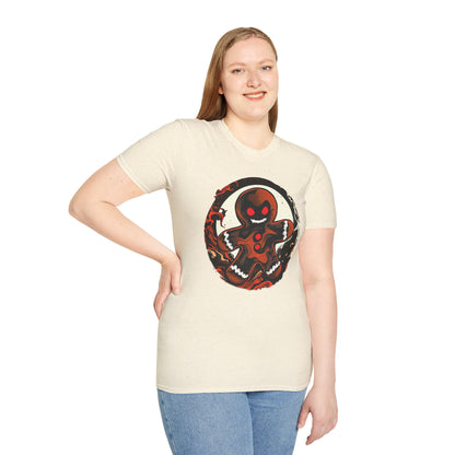 Evil Gingerbread T-Shirt – Spooky Holiday Horror Cookie Design