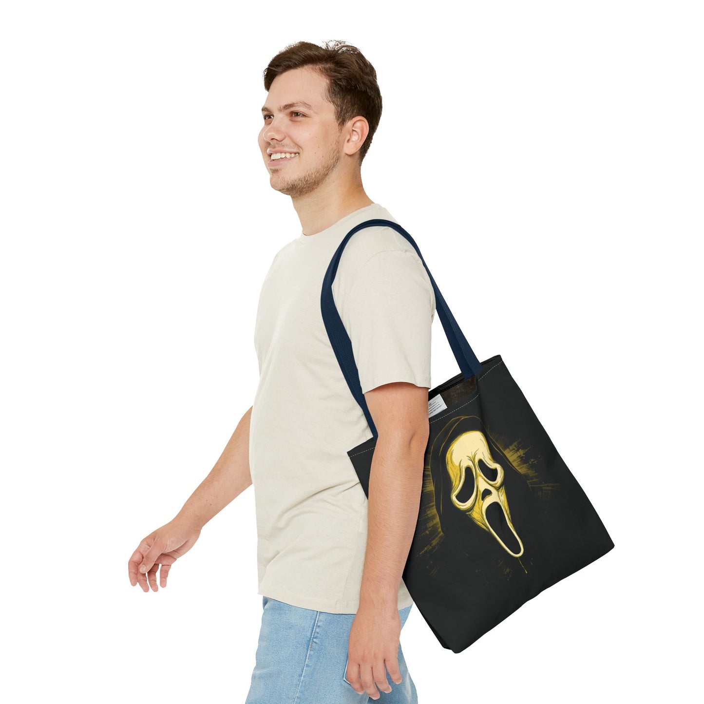 Spooky Scream Tote Bag — Ghost Face Design
