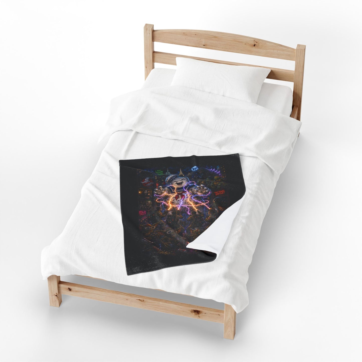 80's Retro Horror Movie Plush Blanket Throw for Fans