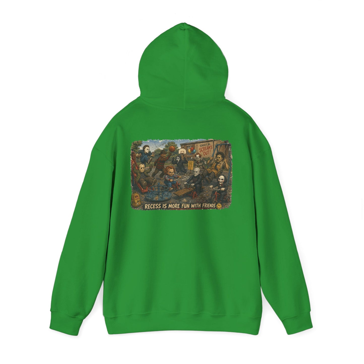 Horror Icons Illustration “Recess Is More Fun With Friends” - Hoodie