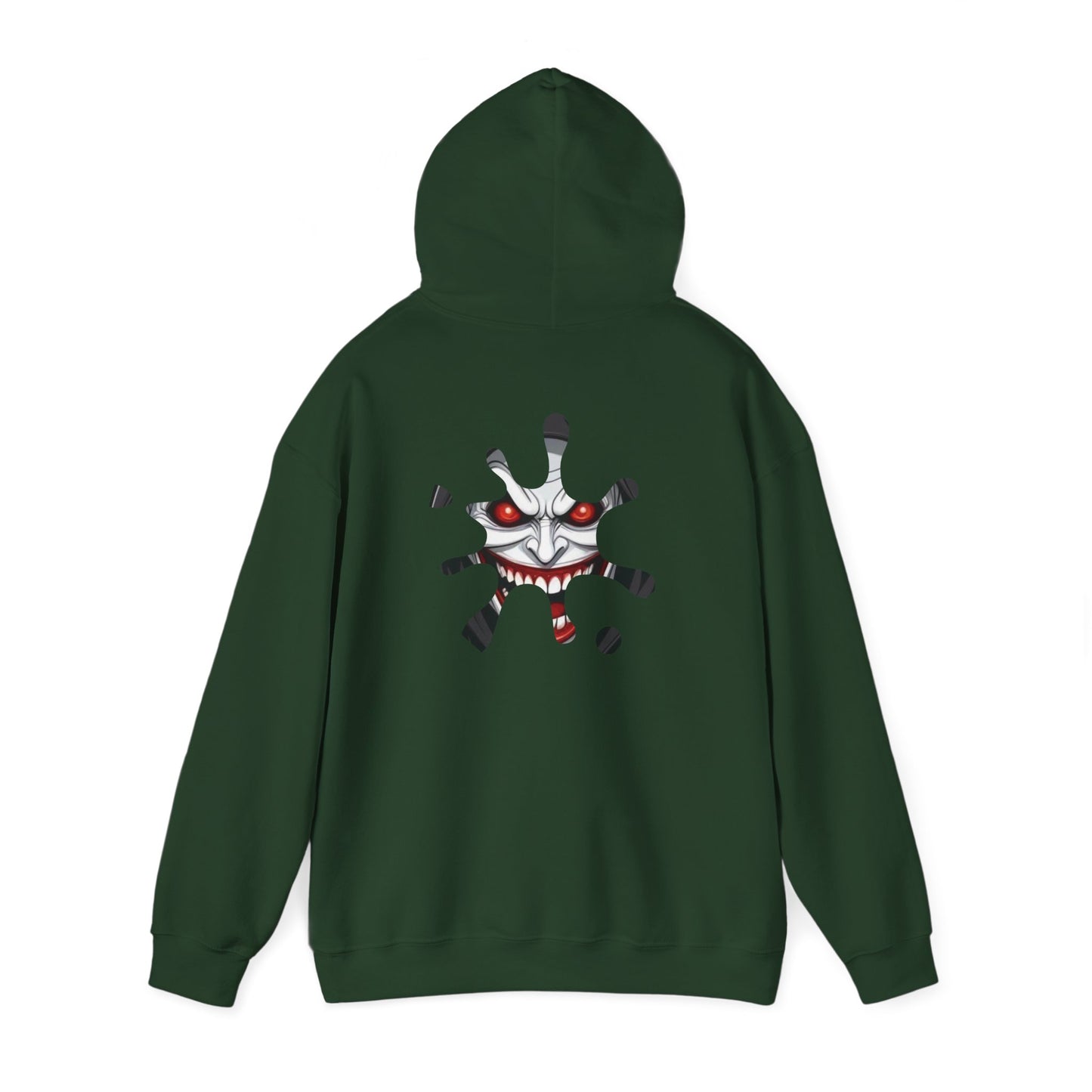 Hooded Sweatshirt - Joker Inspired Sinister Evil Smile Print