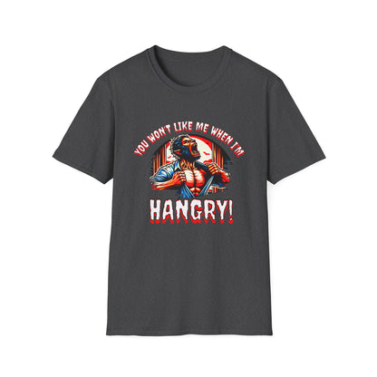 You Won't Like Me When I'm Hangry Werewolf Hungry Horror Fun Unisex Softstyle T-Shirt