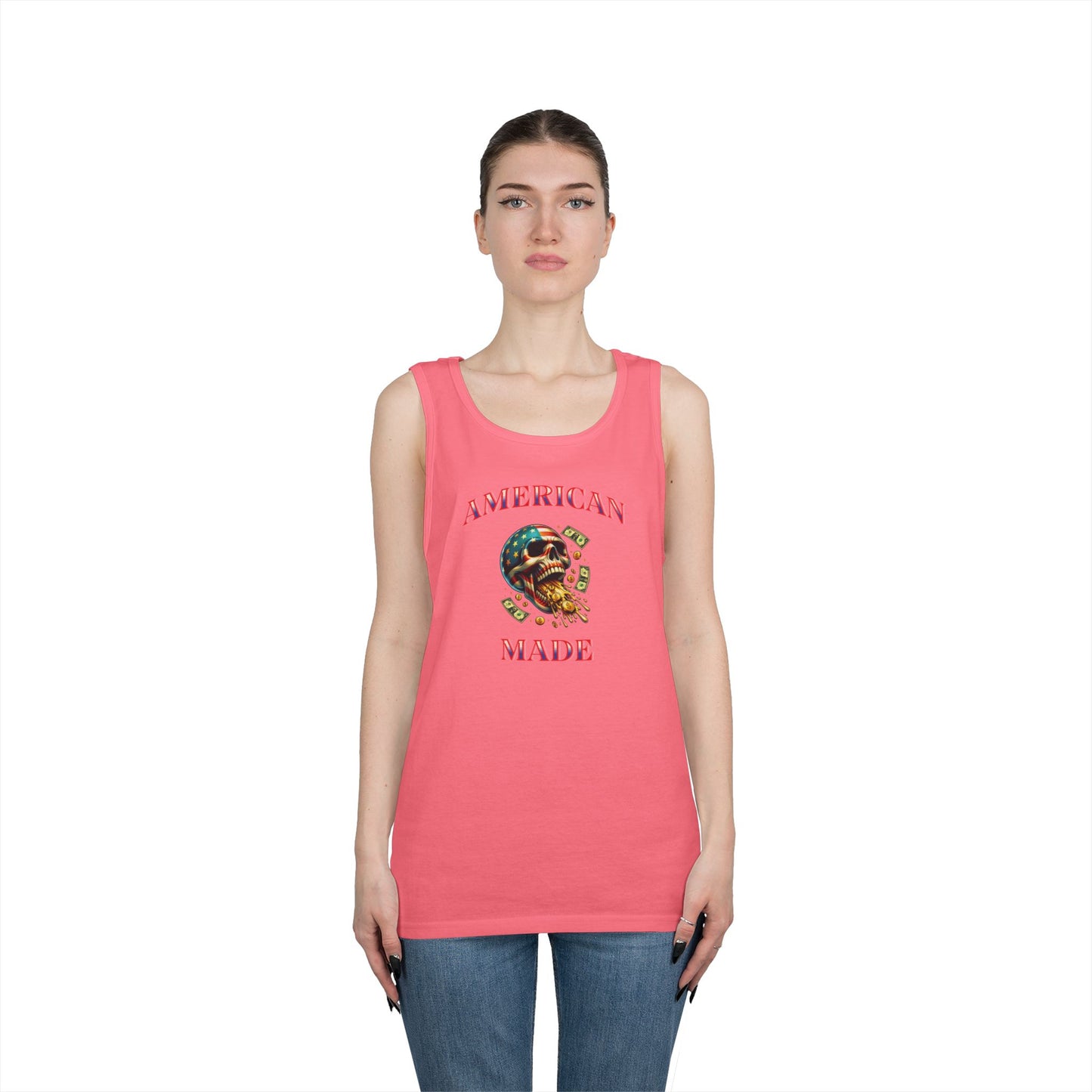 Tank Top - American Made Skull Money Design