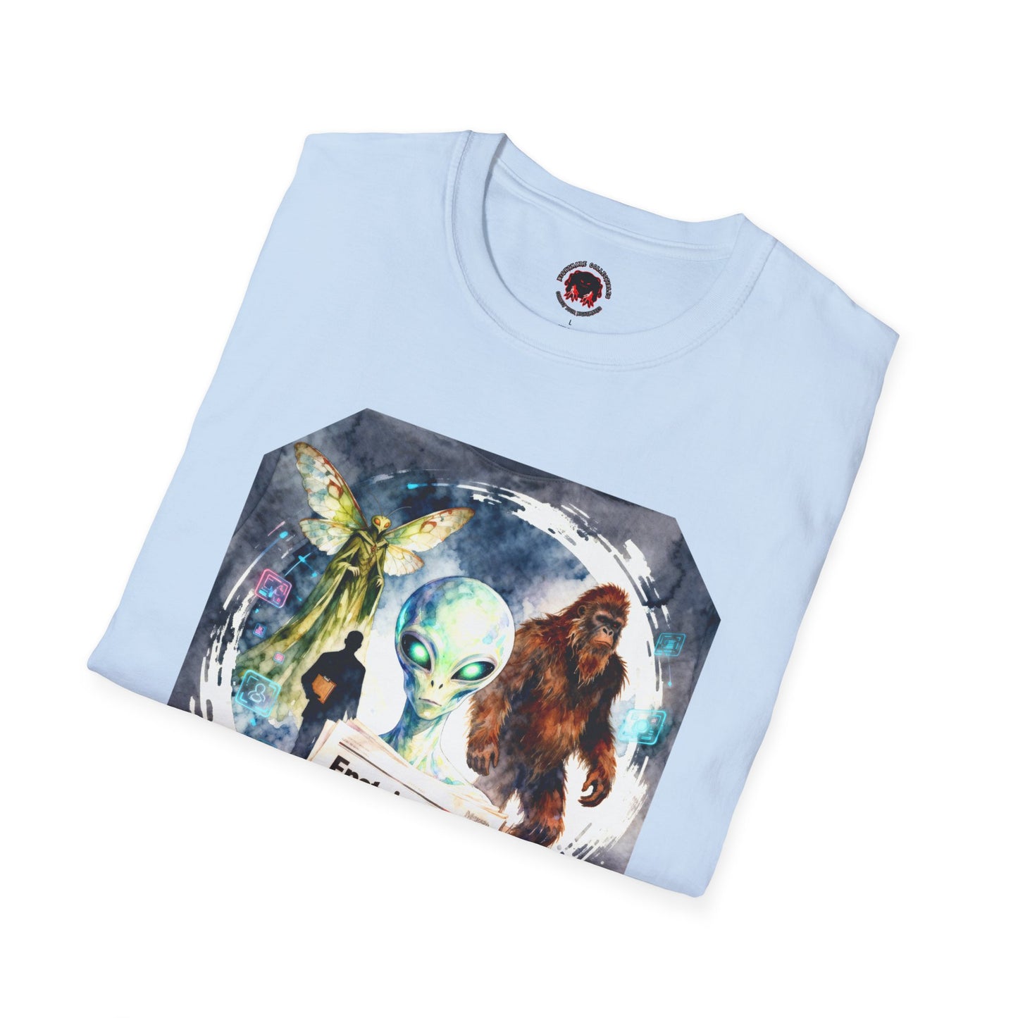 Alien Files Graphic T-Shirt — UFO, Bigfoot & Cryptid Art Tee