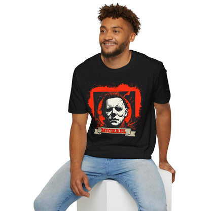 Vintage Horror Mask Portrait "Michael" Graphic T-Shirt