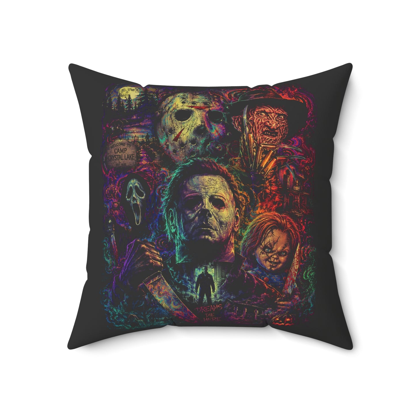 Horror Icons Decorative Pillow - Throw Pillow