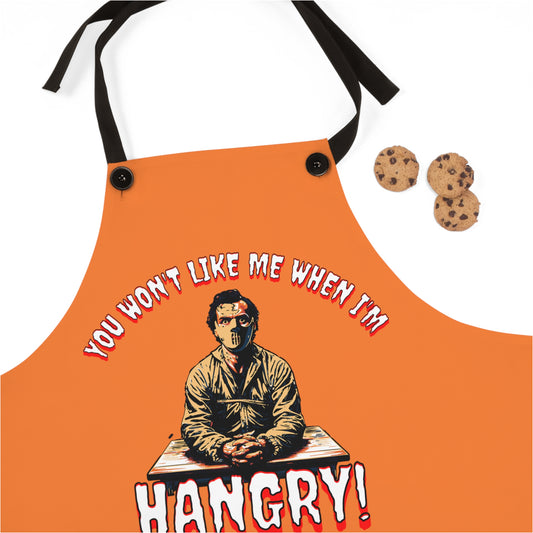 You won't like me when I'm Hangry Mental Patient Cannibal Hannibal Horror BBQ Cooking Apron (AOP)