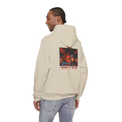 Hoodie - Friends Til The End Horror Movie Icon Friends Graphic Hoodie