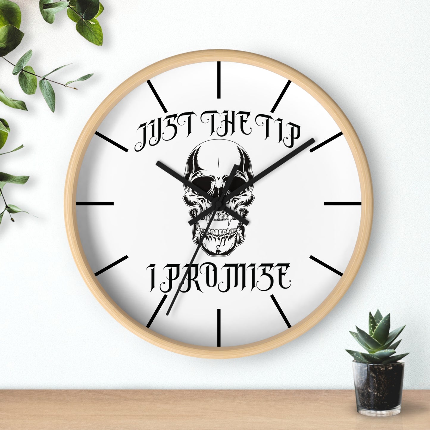 Vampire Just The Tip I Promise Wall Clock