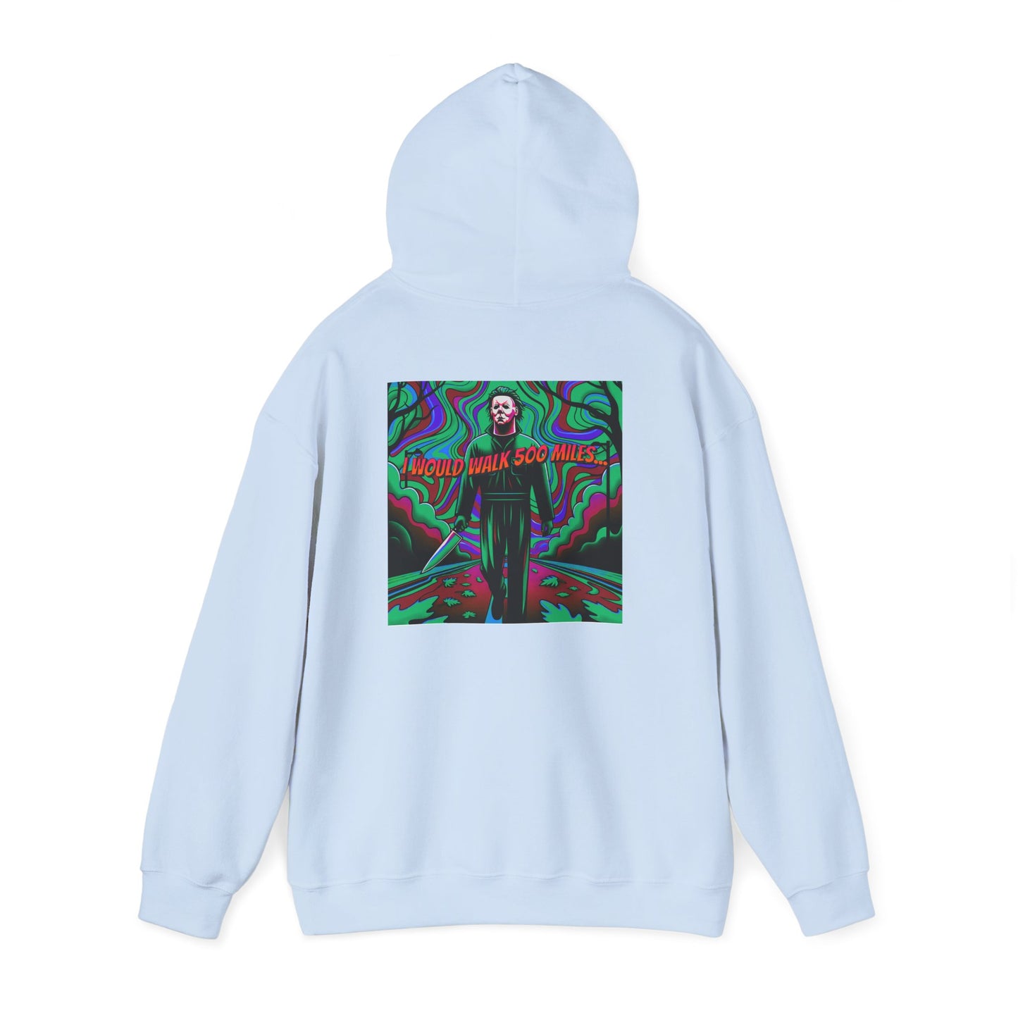 Psychedelic Road Trip Michael Hoodie – "Would Walk 500 Miles" Graphic Pullover