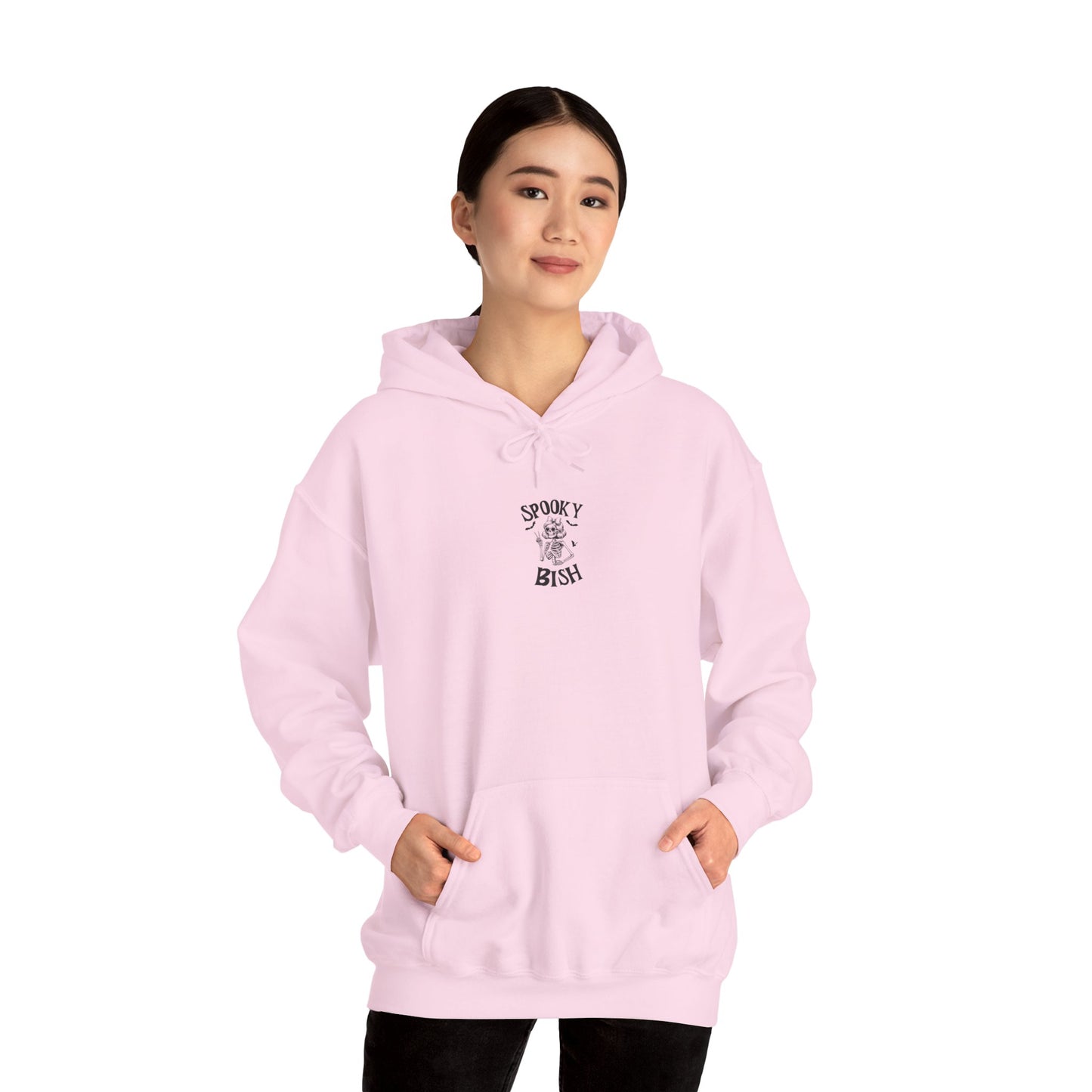 Spooky Bish Hoodie — Cute Skeleton in Sunglasses Design