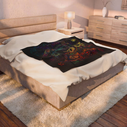 Horror Icons Velveteen Plush Halloween Throw Blanket