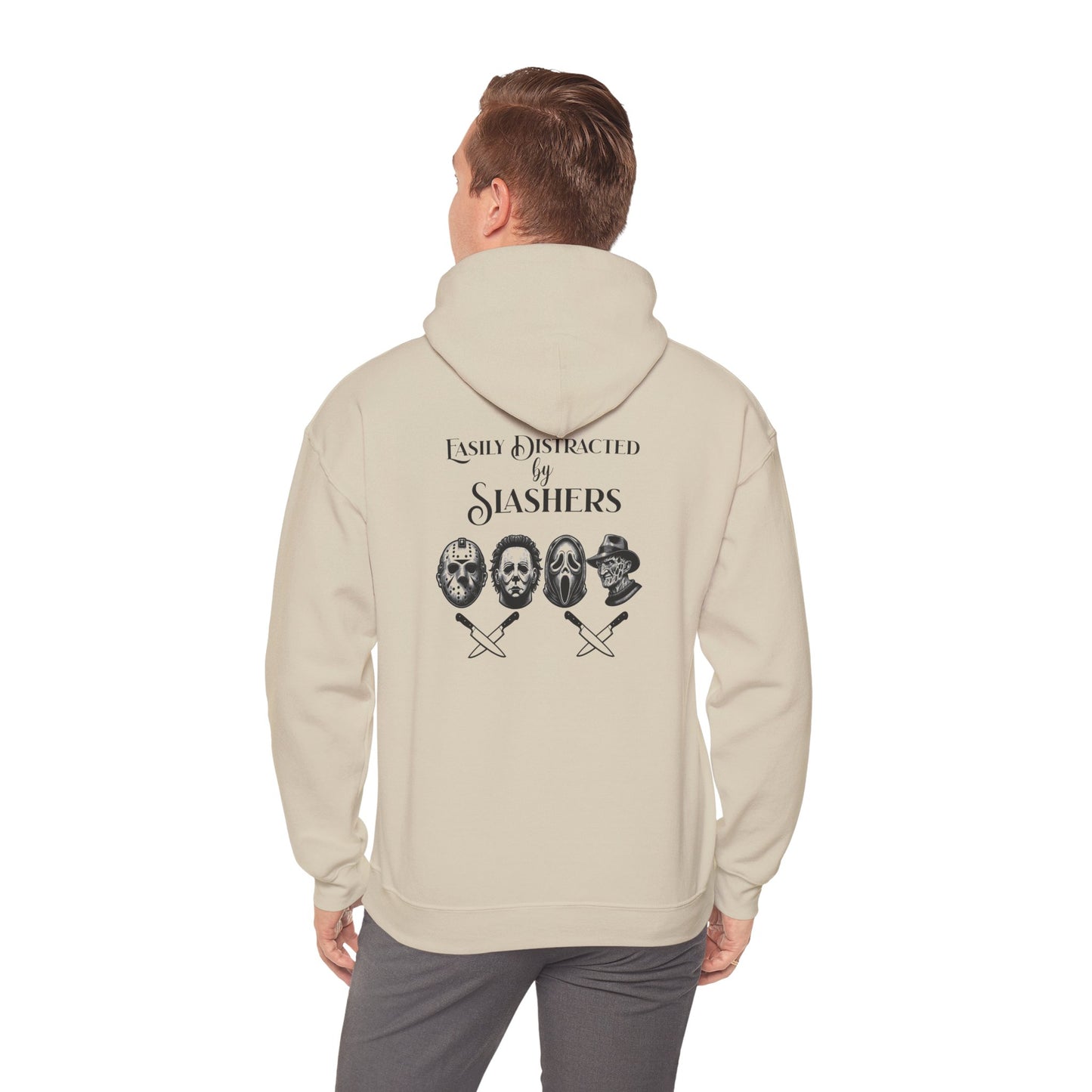 Horror Slasher Hoodie — Classic Masked Killers Graphic Sweatshirt